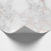 バラ金ゴールド&ホワイトフェイクマーブルストーン ラッピングペーパー (角)