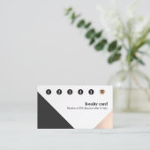 バラ金ゴールド、ホワイトブラック、ジオメトリック6パンチロイヤリティ ロイヤリティカード (スタンド正面)