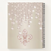 バラ金ゴールド、モルガナイト及びグリッターフルーアデリス ノートブック (裏面)