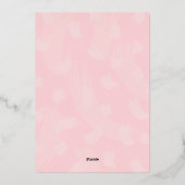 バラ金ゴールド&レッドキャンディストライプケーンHoliday Photo 箔シーズンカード (裏面)