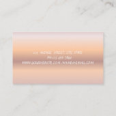 バラ金ゴールド、レース、水彩花 名刺 (裏面)