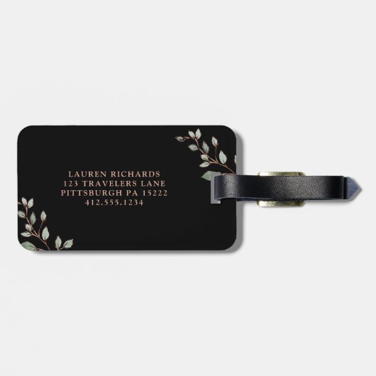 バラ金ゴールド|冒険が始まる引用文 ラゲッジタグ (裏面横)