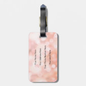 バラ金ゴールド《写真》ぼけ味モノグラム名イニシャルチガーリーック ラゲッジタグ (裏面縦)