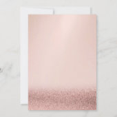 バラ金ゴールド《写真》ぼけ味、ベビーゾウ気球ベビーシャワー 招待状 (裏面)