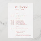 バラ金ゴールド「最後のFling」バチェロレッテ写真 箔招待状 (裏面)