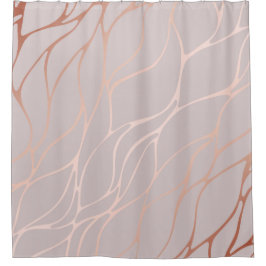 バラ金ゴールド，波，美フェミニンしい，シックエレガント，私 シャワーカーテン