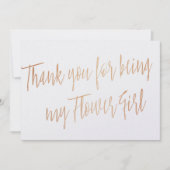 バラ金ゴールド「私の花の女の子になってくれてありがとう」 サンキューカード (正面)