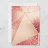 バラ金ゴールド、赤面パンパスグラスフローラブライダルブランチ 招待状 (裏面)