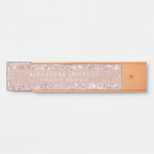 バラ金ゴールド-赤面ピンクグリッタースパルクルシモダンック サインプレート (正面)