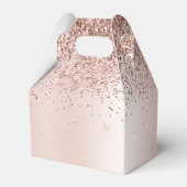 バラ金ゴールド-赤面ピンクグリッターメタルモノグラム名 フェイバーボックス (裏面サイド)