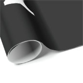 バラ金ゴールド-赤面ピンクブラックグリッターモノグラム名 ラッピングペーパー (ロールコーナー)