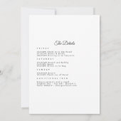 バラ金ゴールド&赤面ピンク旅行バチェロレッテ週末 招待状 (裏面)