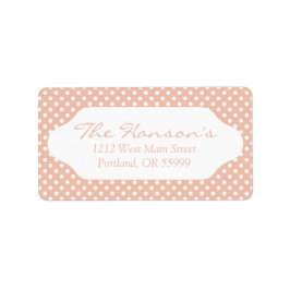 バラ金ゴールド/赤面ピンク水玉模様住所 シール