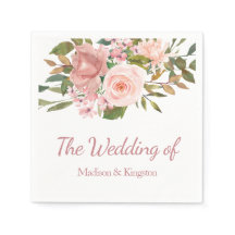 バラ金ゴールド&赤面フラワーズナ結婚プキン