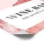 バラ金ゴールド、赤面&セクインワインバー フォトプリント            (角)