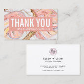 バラ金ゴールド&金ゴールドジオードマーブルビジネスありがとう 名刺 (正面/裏面)