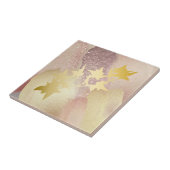 バラ金ゴールド、金ゴールドセラミックタイル(4.25インチx 4.25インチ) タイル (側面)