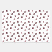 バラ金ゴールド、金ゴールド、銀グリッターポープリント ラッピングペーパーシート (正面)