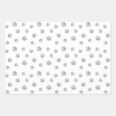 バラ金ゴールド、金ゴールド、銀グリッターポープリント ラッピングペーパーシート (正面3)