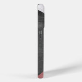 バラ金ゴールド、黒板、大理石 – モノグラムを追加 Case-Mate iPhoneケース (裏面 / 右)