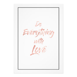 バラ金ゴールド- Do Everything with Loveプリント フォトプリント