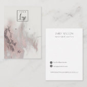 バラ金ゴールドAgateネックレスイヤリングロゴディスプレイ 名刺 (正面/裏面)