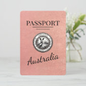 バラ金ゴールドAustralia Passport保存日 セーブザデート (スタンド正面)