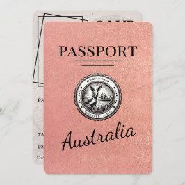 バラ金ゴールドAustralia Passport保存日 セーブザデート