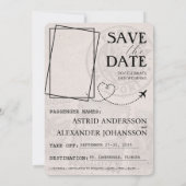 バラ金ゴールドFlorida Passport日付の保存 セーブザデート (裏面)