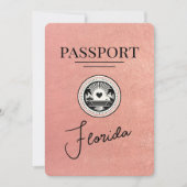 バラ金ゴールドFlorida Passport日付の保存 セーブザデート (正面)