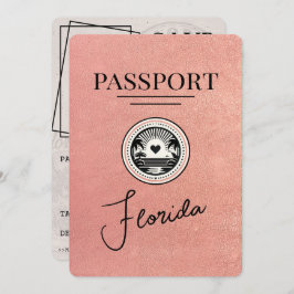 バラ金ゴールドFlorida Passport日付の保存 セーブザデート