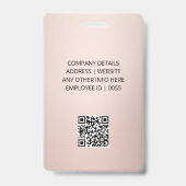 バラ金ゴールドIDカード金属従業員の写真 バッジ (裏面)