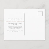 バラ金ゴールドin the stars写真卒業はがき インビテーションポストカード (裏面)