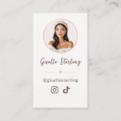 バラ金ゴールドInstagram TikTokソーシャルモダンメディア 名刺 (正面)