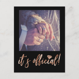 バラ金ゴールドIt's Official 結婚 Photo Announcement 招待状