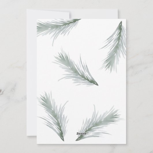 バラ金ゴールドJOYフレームホリデークリスマスフォトカード シーズンカード (裏面)