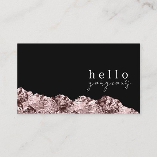 バラ金ゴールドLeopardこんにちはゴージャスあなたのロゴを追加 名刺 (正面)