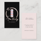 バラ金ゴールドMsニッキーザ理容師 名刺 (正面/裏面)