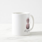 バラ金ゴールドPineapple個人用Mug コーヒーマグカップ (正面右)