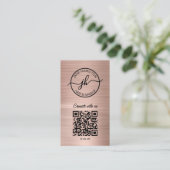 バラ金ゴールドQRコードサークルビジネスロゴ 名刺 (スタンド正面)