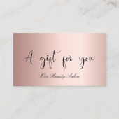 バラ金ゴールドqrコード業務用ギフト券カード 名刺 (正面)