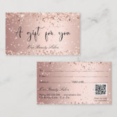 バラ金ゴールドqrコード業務用商品券 名刺 (正面/裏面)