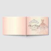 バラ金ゴールドSweet sixteen16誕生日 パーソナライズされた ゲストブック (全面)