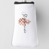 バラ金フェイク箔パイナップルモノグラム ゴルフヘッドカバー (回転90)