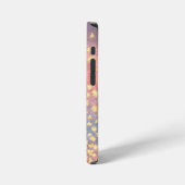 バラ金フラグメント抽象デザイン蝶々 iPhoneケース (左側面)