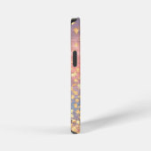 バラ金フラグメント抽象デザイン蝶々 iPhoneケース (右側面)