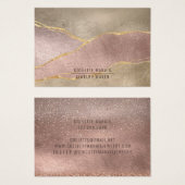 バラ金モダン箔金ゴールドグリッターイヤリングディスプレイ (正面&裏面)