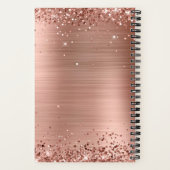 バラ金箔とグリッターモノグラムのリスト ノートブック (裏面)