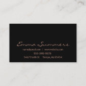 バラ金箔ねじ針縫い変更 名刺 (裏面)