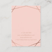 バラ金箔イヤリングホルダー表示カード 名刺 (裏面)